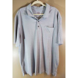 Cabela's Gray Textured Short Sleeve Polo Sz 2XL
